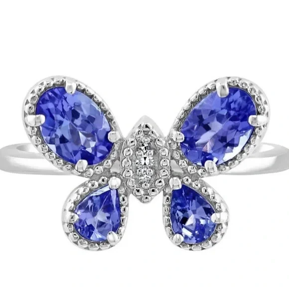 SOLD EFFY® Tanzanite Butterfly Ring (1-1/6 ct. t.w.) Sterling Silver $600 - Picture 2 of 9